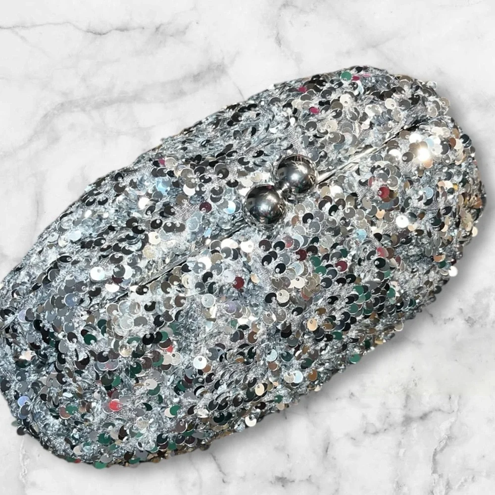 kate spade Silver Sequin Clutch - Picture 6 of 11